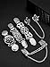Gejoy 5 Pieces Sweater Shawl Clips Set Retro Cardigan Collar Clips Antique Flowers Dresses Shawl Clip for Women Girls (Style Set 1)