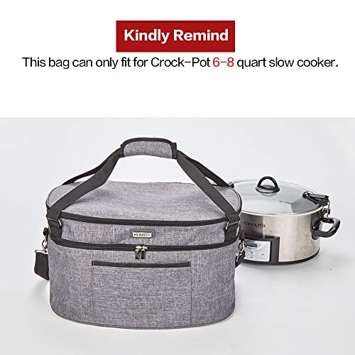HOMEST Slow Cooker Bag for CrockPot 68 Quart, Insulated Travel