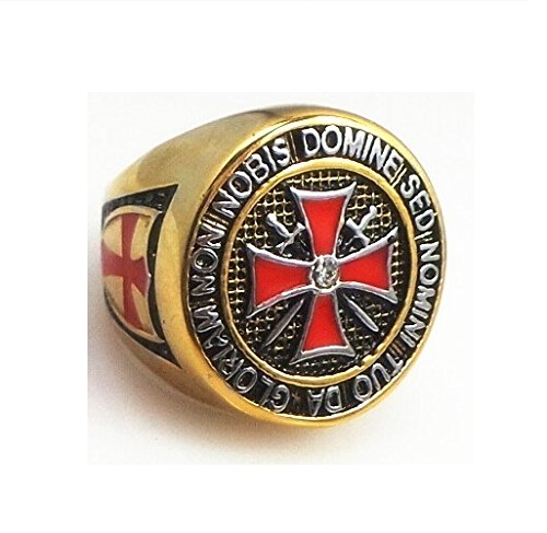 Knight templar ring - masonic college style gold color …