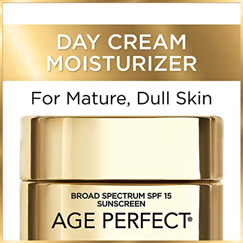 L'Oreal Paris Skincare Age Perfect Cell Renewal Skin Renewing Day Cream with SPF 15, Face Moisturizer with Salicylic Acid to Stimulate Surface Cell Turnover for Visibly Radiant & Vibrant Skin, 1.7 oz