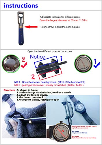 image for carrycarrie Watch Case Back Opening Tool, Watch The Workbench, Djustab
