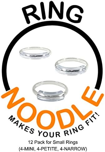 RING NOODLE for THIN rings 12 Pk (4-Mini, 4-Petite, 4-Narrow) Ring Size Reducer, Ring Guard