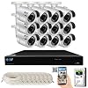GW Security Smart AI 16 Channel H.265 PoE NVR Ultra-HD 4K (3840×2160) Security Camera System with 12 x 4K (8MP) 2160P…