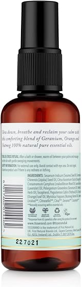 Tisserand Total De-Stress Massage Body Oil 100ml Orange Geranium Nutmeg Natural view 2