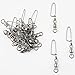 Easy Catch 20pcs/Box Size 3 4 5 6 7 Strong Fishing Ball Bearing Swivel with Solid Welded Ring and High-Strength Coastlock Snap (100% Copper+Stainless Steel)