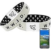 enttgo Bible Verse Bracelets NFC Scan- Daily Bible Verse Bracelet -Daily Inspirational Christian Gifts for Men & Women, Waterproof Jesus Wristbands with Faith-Filled Scriptures 