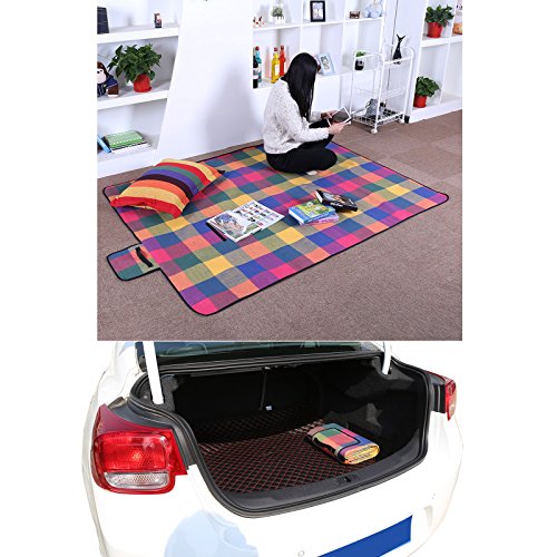Songmics 195 x 150 cm Picknickdecke Campingdecke wärmeisoliert wasserdicht mit Tragegriff GCM50K – Bild 7
