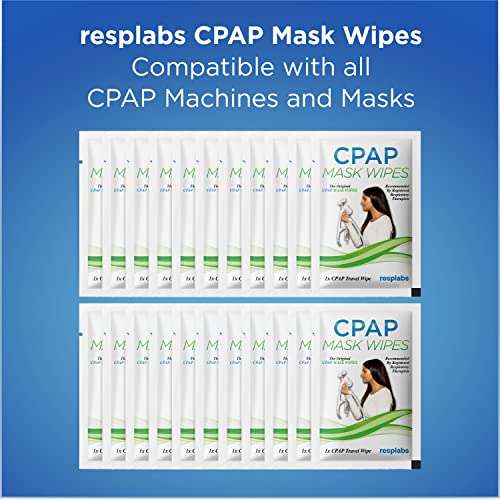 resplabs CPAP Mask Cleaning Wipes Unscented, AlcoholFree Cleaner for