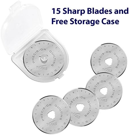 45mm Rotary Cutter Blades (Pack of 20) Compatible with Olfa, Truecut, Martelli, and More!