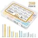VIGRUE Plastic Drywall Anchors Self Tapping Screws and Ribbed Anchors Assortment Kit 200 Piece(Type A)