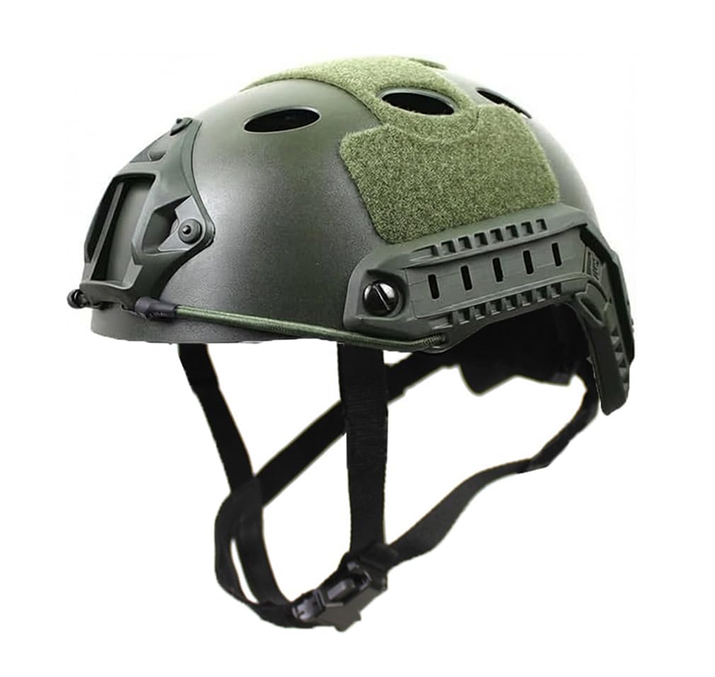 Photo 1 of PJ Tactical Paintball Airsoft Helmet Fast Military Helmet with NVG Bracket and Side Guide Rail