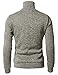 H2H Men's Slim Fit Turtleneck Basic Knit Sweater with Buttons Oatmeal US XL/Asia 2XL (CMTTL091)