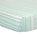Mint Green Tribal Print Fitted Crib Sheet - 100% Cotton Baby Girl and Boy Abstract Geometric Nursery and Toddler Bedding