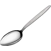 Chef Kunz Spoon | Silver Stainless Steel 2 Tbsp Basting Spoon, 9 Inch Solid Sauce Spoons, Big Serving Spoons Stainless Steel, Plating &amp; Quenelle &amp; Cooking