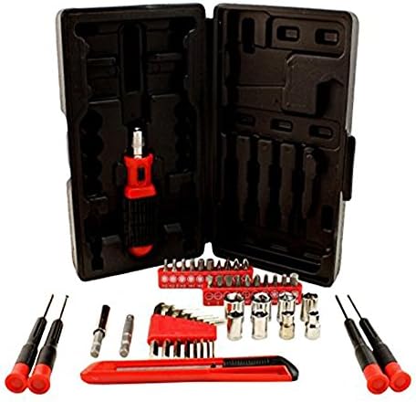 Best Selling Handyman Special 44-piece Compact Tool Set in Storage Case Gadget Quirky Unique Healthy Valentines Day Clearance Item Sale for Great Men Husband Grandpa Him Guy (Tool Set &amp; Case)