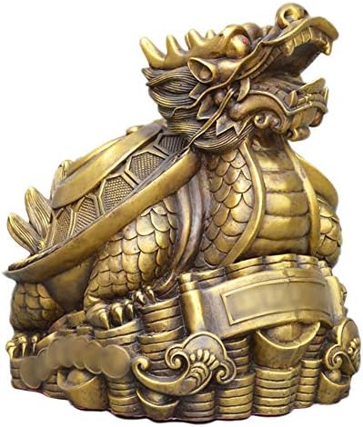 YUMUYMEY Copper Dragon Turtle Feng Shui Ornaments Housewarming Gifts Home Decoration Crafts (Size : 21.5 * 21 * 18cm)
