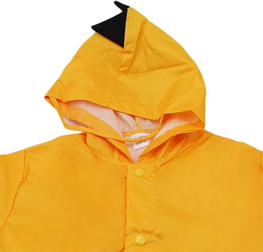 Regenjacken Mantel Gelb L Sevenhope Dinosaurier Form Kinder Regenmantel Wasserdicht Regen Poncho Regen Cape Regen Tragen Susse Unisex Storm Break Regen Slicker Bekleidung