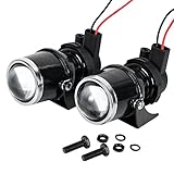 Astra Depot 2x 55W H3 Projector Glass Lens Driving Fog Lamp Light Halogen Bulb + Bracket Kit