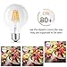 DORESshop LED Filament Bulb Dimmable, 75Watt Equivalent (8W) Light Bulb, G25 LED Vintage Filament Bulb, 2700K Warm White, E26 Base Globe Bulb, 330 Degree Omnidirectional Vanity Light Bulbs, 4PACK