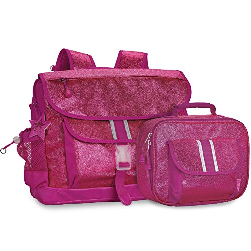 Bixbee Sparkalicious Glitter Backpack - Medium - Ruby Raspberry