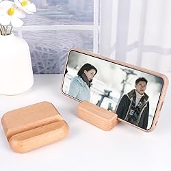 LUCENTIS Beech Wood Phone Stand, Single Slot, 2 x 8