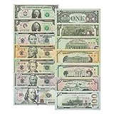 Nakimo Prop Money Play Money Set 1, 2, 5, 10, 20, 50, 100 Dollar Bills Realistic Copy Paper Money Full Print 2 Sided, 140 Pieces