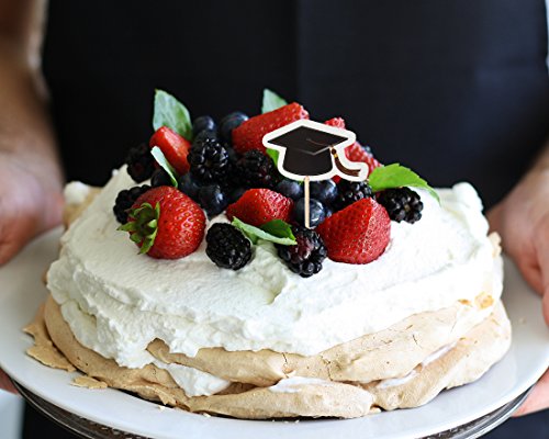 image for Blue Panda Bamboo Cocktail Picks - 200 Pieces of Graduation Cap Toothp