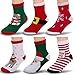 6 Pack Baby Boy Girl Toddler Socks Christmas Holiday Cotton Funny Crew Socks for Gift