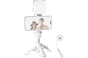 NEEWER Mini Tripod for Phone, Lightweight Foldable Small Selfie Stick Cell Phone Clamp Desk Stand with Remote & Cold Shoe Mou
