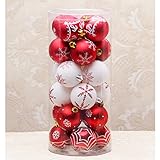 christmas tree decorations red and white