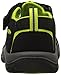 KEEN Newport H2 Closed Toe Water Sandals, Black/Lime Green, 9 US Unisex Little Kid