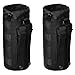 GZSAIPASI 2 Pack Water Bottles Pouch Bag Tactical Molle Water Bottle Pouch Military Drawstring Water Bottle Holder Mesh Water Bottle Carrier (Black)
