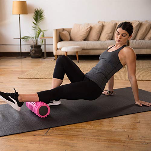 321 STRONG Foam Roller - Medium Density Deep Tissue Massager for Muscle Massage and Myofascial Trigger Point Release, with 4K eBook - Pink (Renewed)
