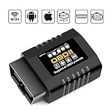 Upgraded Car WiFi OBD2, WSIIROON Professional OBD2 Scan Tool Wireless OBDII Adapter Car Code Reader for iOS Android & Windows Devices(Best Smart Chip)