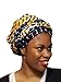 Blue and Orange African Print Ankara Modu Hat Pre-tied Head wrap