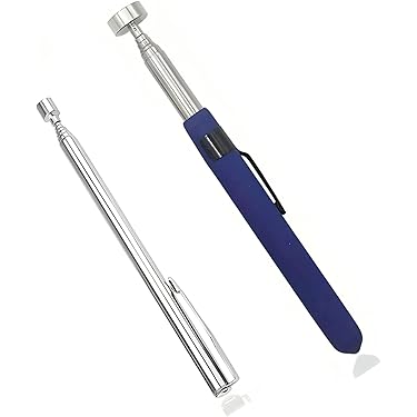 HARDK 18'' Heavy-Duty Rolling Magnetic Sweeper With Wheels, Telescoping Handle,Large