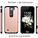 LG K10 Phone Case, LG Premier LTE Case, Starshop Hybrid [Shock Absorption] Rugged Impact Advanced Armor Phone Cover With [Premium Screen Protector Included] For LG K10 / LG Premier LTE (Rose Gold)
