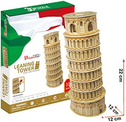 Hardcover Edition 3D Puzzle MC053H Italian Leaning Tower of Pisa 30-Pcs World's Great Architecture Model Kits