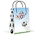 LARZN - Celebrate With an Impression Premium Soccer Party Bags, Treat Bags, New, Gift Bags,Goody Bags, Soccer Party Favors, Soccer Party Supplies, Decorations, 12 Pack