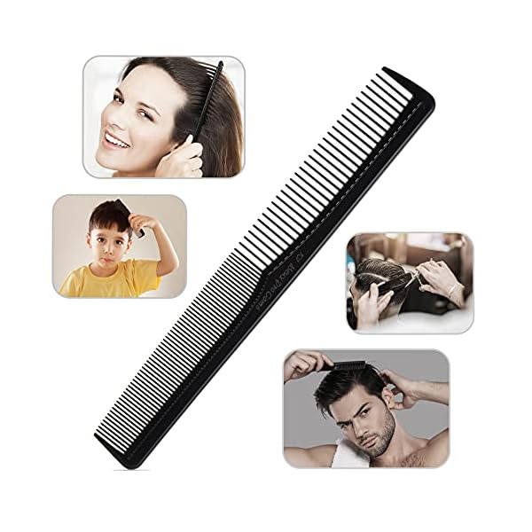 Curved-Vent-Brush-and-Professional-Styling-Brushes-Hair-Detangler-Faster-Blow-Dry-with-Black-Carbon-Anti-static-Barber-Comb-for-Men-Women-Kids-Suitable-for-All-Hair-Types-Giftbox-and-Comb-Included Hair Brush, Curved Vented Brush Faster Blow Drying, Paddle Detangling Hair Brushes for Women Men, Professional Curved…