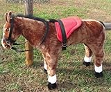 Party Ponies Saddle Set for Melissa and Doug Giant Standing Plush Horse and Other Plush Stuffed Animals - RED- Horse not Included