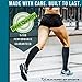 Compression Socks – Graduated Comfort Fit for Athletic Running, Nurses, Maternity, Flight Travel | Mens and Womens Compressive Stockings | Circulation, Stamina and Recovery Support (Black L/XL)