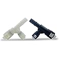 Sheisor Heater Core Hose Connector, Heater Core Hose Tee Connector Compatible with Chevy 2000-2014 Tahoe Suburban Yukon, 2007-2014 Silverado Sierra, 2002-2014 Escalade, 2008-2009 H2 (Pair)