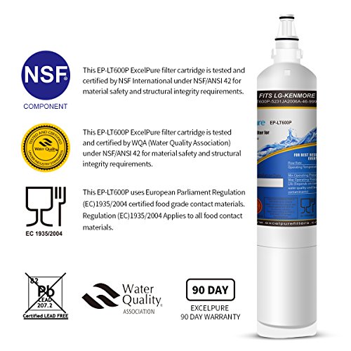 EXCELPURE-NSF-Certified-EP-LT600P-Replacement-Refrigerator-Water-Filter-Compatible-With-LG-LT600P-5231JA2005A-5231JA2006B-HDX-FML-2-and-Kenmore-9990-46-9990-469990-4-Pack