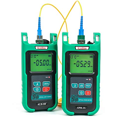 Optic Fiber Power Meter KomShine KPM-35 Fiber Optic FTTH Maintenance + Optical Fiber Singlemode Light Source KLS-35-S
