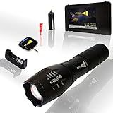 Gadgetpro1 Professional LED Flashlight Kit with Zoomable Beam