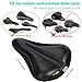 DAWAY Waterproof Bike Seat Cover – C5 Comfortable Soft Memory Foam Padded Leather Exercise Bicycle Saddle Cushion Men Women, Fits Spin Class, Stationary Bikes, Outdoor Cycling, 1 Year Warrantythumb 4