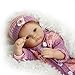 SanyDoll Reborn Baby Doll Vinyl Newborn 18 inch 45 cm Lovely Lifelike Cute Baby Toy Wool Clothes Doll