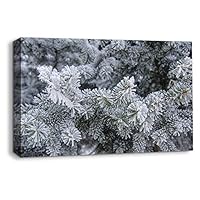 Canvas Wall Art Snowy Day Canvas Prints Home Artwork Decoration for Living Room,Bedroom - 12x18 inches