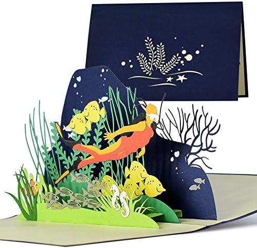 H19amz Verjaardagskaart Voor Duikers Tegoedbon Om Mee Te Duiken Snorkelen Cadeau Ideeen Voor Verjaardag Bruiloft Vakantie H19amz Amazon Nl